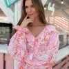 Bluzka Sybil Pink Blots