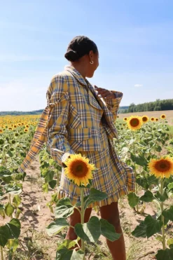 Marynarka Cyndy Yellow Check