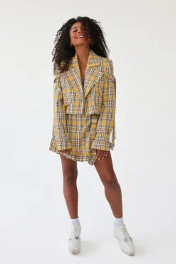 Marynarka Cyndy Yellow Check