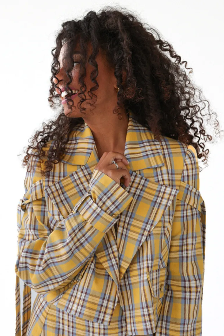 Marynarka Cyndy Yellow Check
