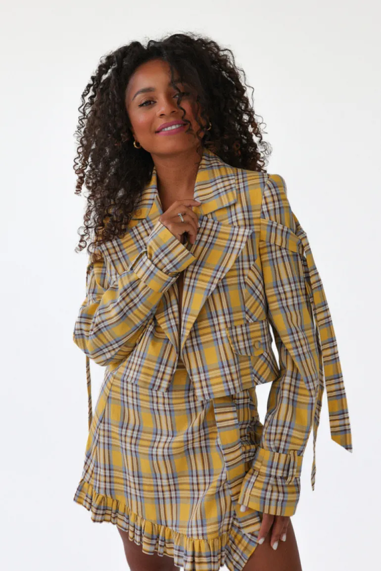 Marynarka Cyndy Yellow Check