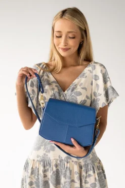 Niebieska Mała Torebka Crossbody Lucia