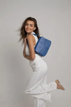 Niebieska Mała Torebka Crossbody Lucia