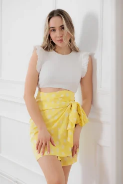 Spódniczka Cara Yellow Dots