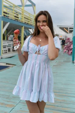 Sukienka Ashlie Pastel Stripes