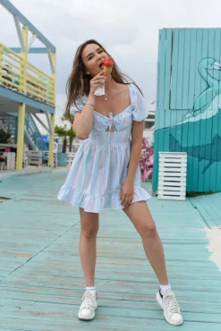 Sukienka Ashlie Pastel Stripes