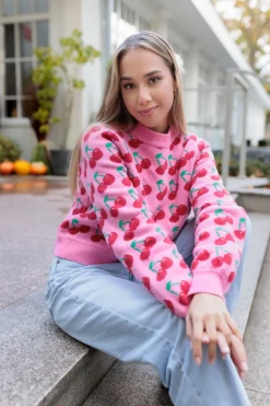 Sweter Cecille Pink Cherry
