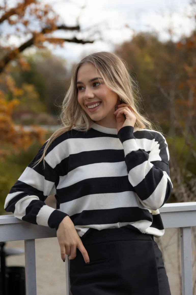 Sweter Lizzie Long Black - Natural