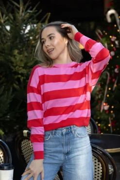 Sweter Lizzie Long Pink - Red