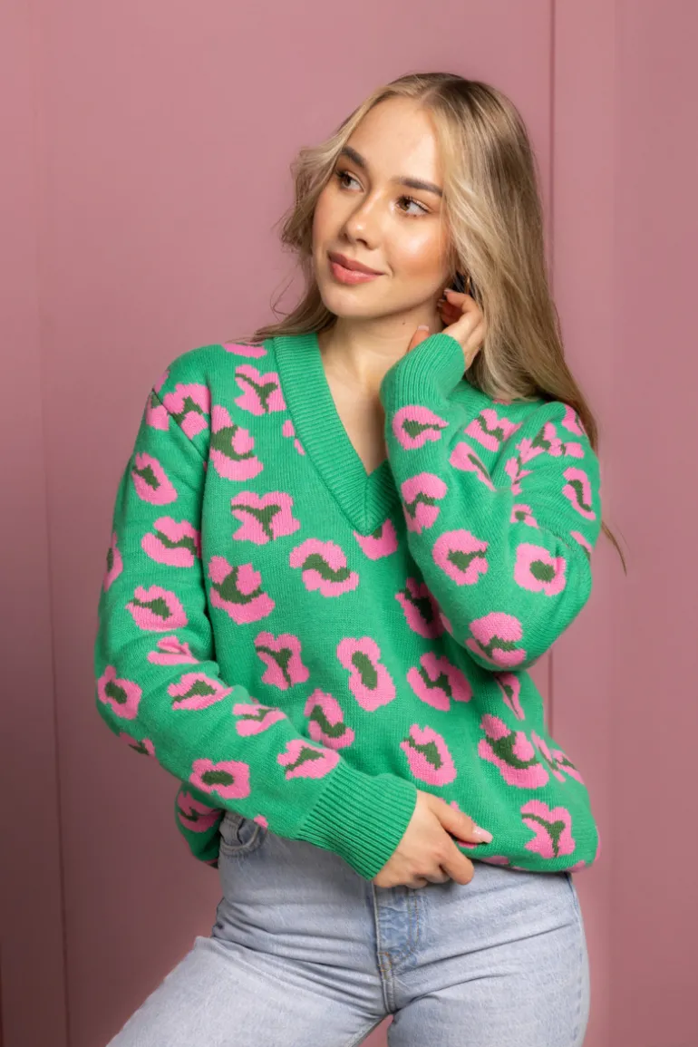 Sweter Robbin Green Panther