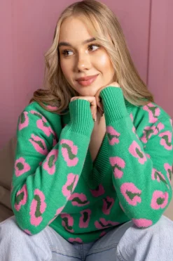 Sweter Robbin Green Panther
